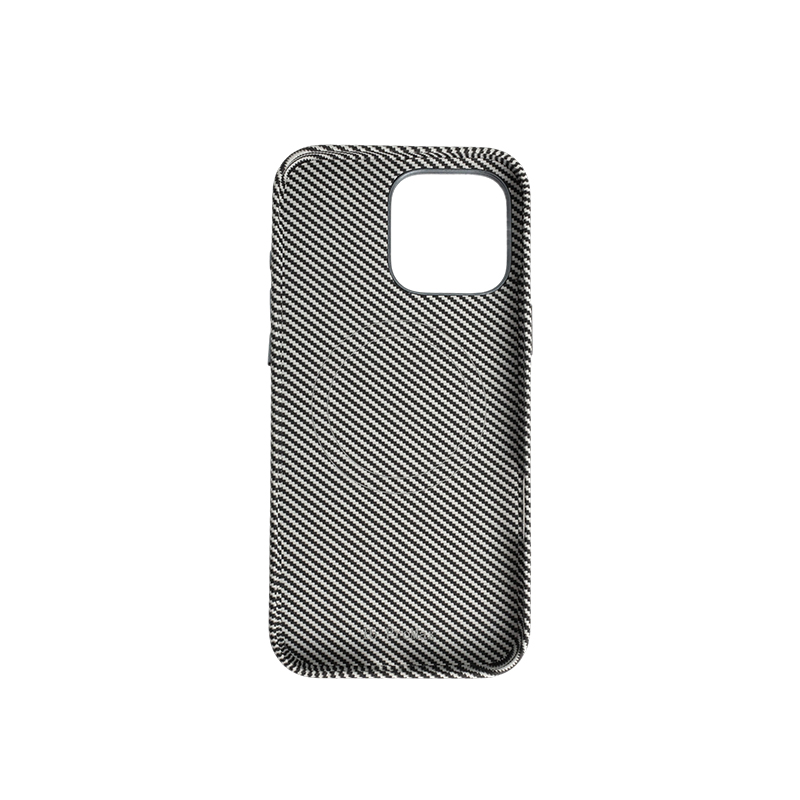 Carbon Fiber Pattern (Metal Camera Ring + Metal Button + Magnetic Suction) Iphone Mobile Phone Protective Case