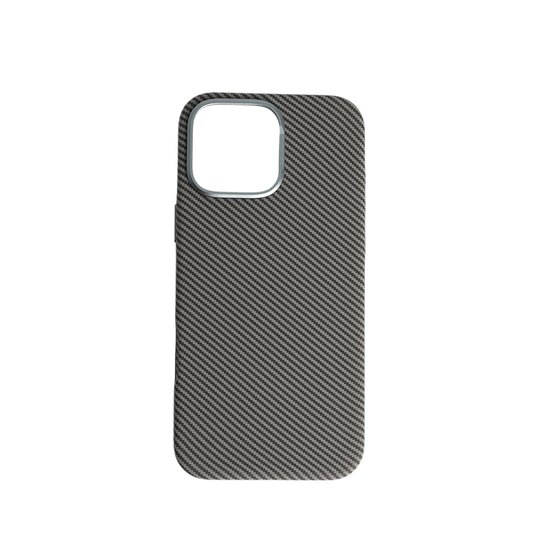 Carbon Fiber Pattern (Metal Camera Ring + Metal Button + Magnetic Suction) Iphone Mobile Phone Protective Case