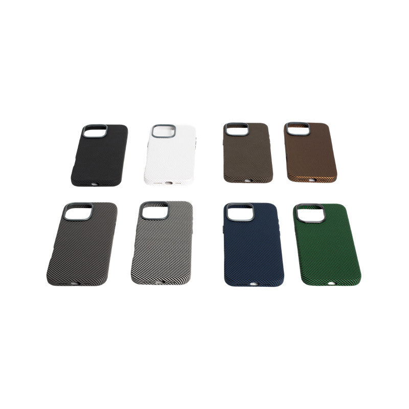 Carbon Fiber Pattern (Metal Camera Ring + Metal Button + Magnetic Suction) Iphone Mobile Phone Protective Case