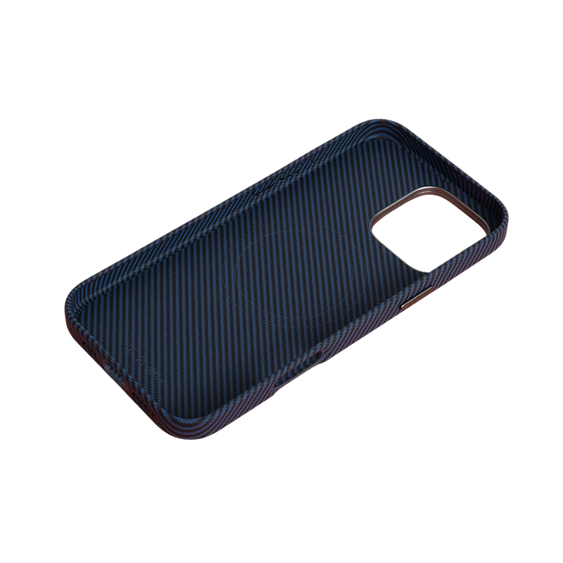 Carbon Fiber Pattern (Metal Camera Ring + Metal Button + Magnetic Suction) Iphone Mobile Phone Protective Case