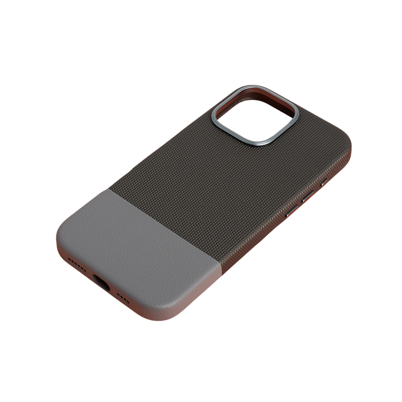 Brick And Stone Pattern Splicing (Metal Camera Ring + Metal Button + Magnetic Suction) Iphone Mobile Phone Protective Case