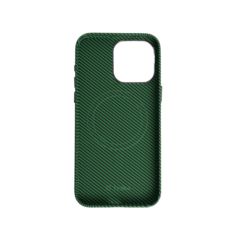 Carbon Fiber Pattern (Metal Camera Ring + Metal Button + Magnetic Suction) Iphone Mobile Phone Protective Case