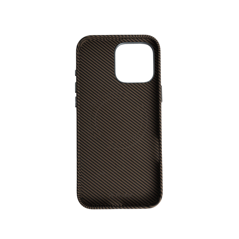 Carbon Fiber Pattern (Metal Camera Ring + Metal Button + Magnetic Suction) Iphone Mobile Phone Protective Case