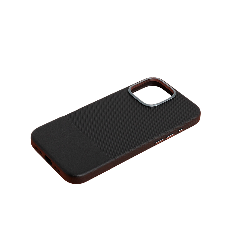 Brick And Stone Pattern Splicing (Metal Camera Ring + Metal Button + Magnetic Suction) Iphone Mobile Phone Protective Case