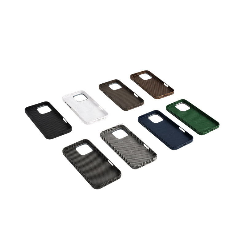 Carbon Fiber Pattern (Metal Camera Ring + Metal Button + Magnetic Suction) Iphone Mobile Phone Protective Case