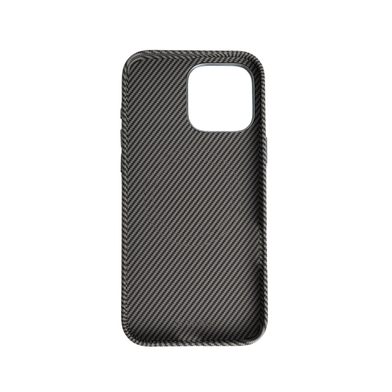 Carbon Fiber Pattern (Metal Camera Ring + Metal Button + Magnetic Suction) Iphone Mobile Phone Protective Case