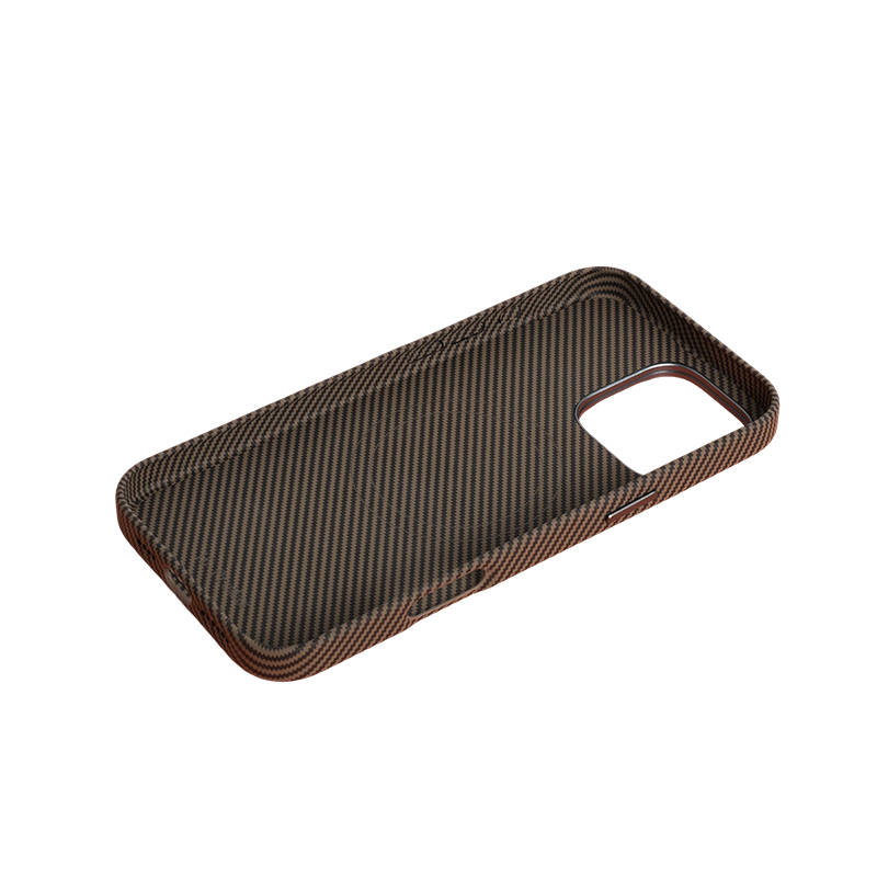 Carbon Fiber Pattern (Metal Camera Ring + Metal Button + Magnetic Suction) Iphone Mobile Phone Protective Case