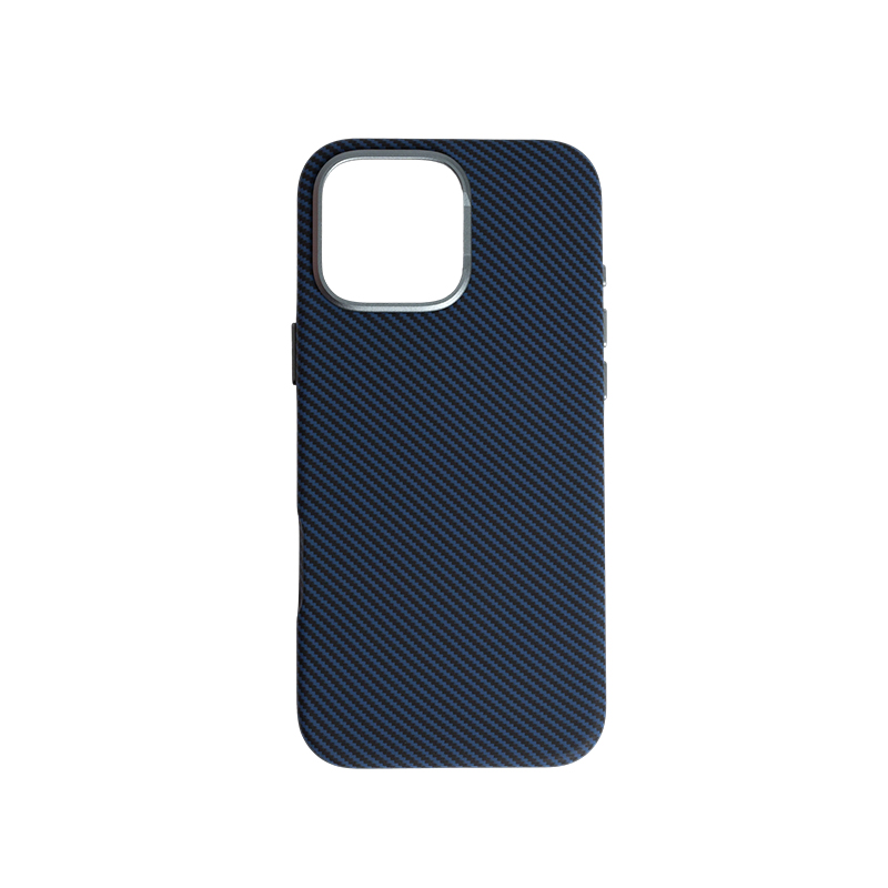 Carbon Fiber Pattern (Metal Camera Ring + Metal Button + Magnetic Suction) Iphone Mobile Phone Protective Case