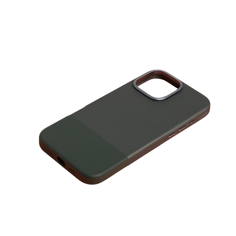 Brick And Stone Pattern Splicing (Metal Camera Ring + Metal Button + Magnetic Suction) Iphone Mobile Phone Protective Case