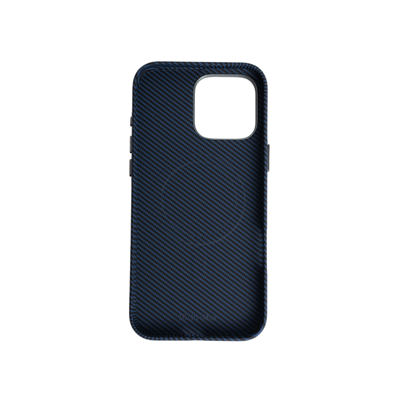 Carbon Fiber Pattern (Metal Camera Ring + Metal Button + Magnetic Suction) Iphone Mobile Phone Protective Case