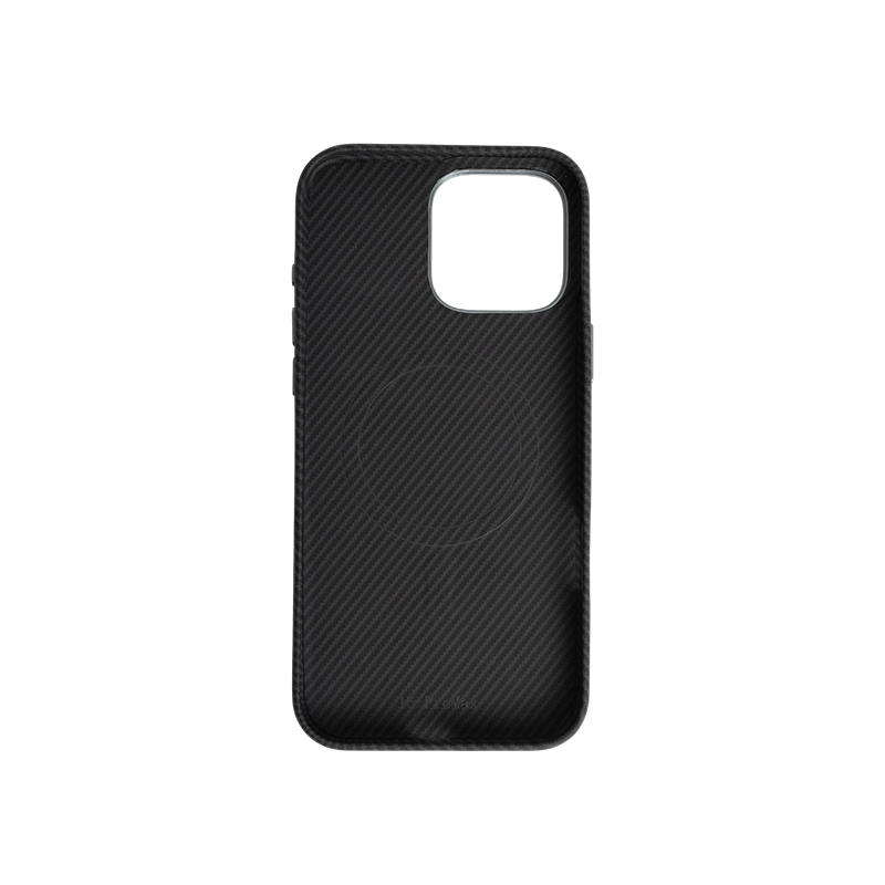 Carbon Fiber Pattern (Metal Camera Ring + Metal Button + Magnetic Suction) Iphone Mobile Phone Protective Case