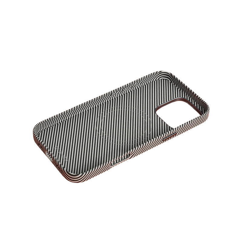 Carbon Fiber Pattern (Metal Camera Ring + Metal Button + Magnetic Suction) Iphone Mobile Phone Protective Case