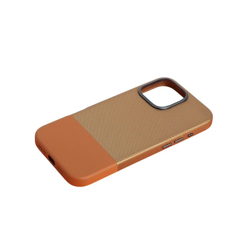 Brick And Stone Pattern Splicing (Metal Camera Ring + Metal Button + Magnetic Suction) Iphone Mobile Phone Protective Case